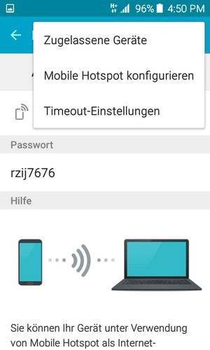 Wählen Sie Mobile Hotspot konfigurieren