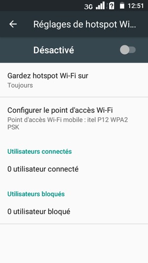 Sélectionnez Configurer le point d'accès Wi-Fi