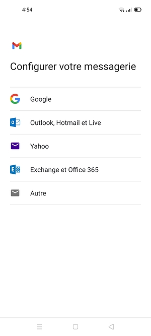 Sélectionnez Exchange et Office 365