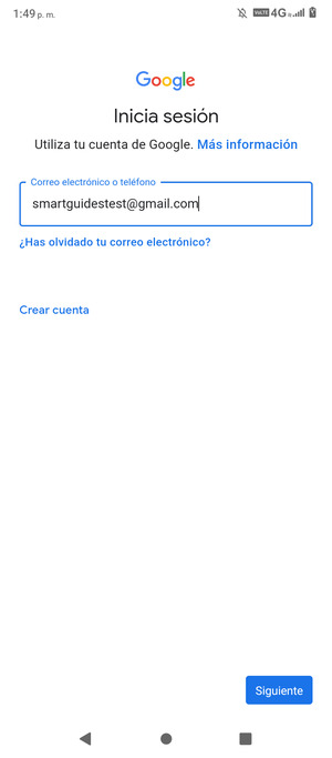 Introduzca su dirección de correo electrónico y seleccione Siguiente