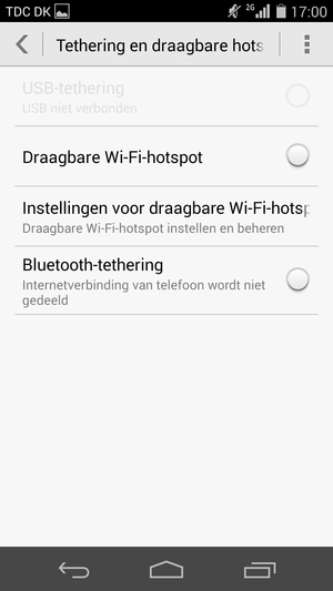 Selecteer Instellingen voor draagbare Wi-Fi-hotspot