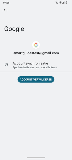 Selecteer Accountsynchronisatie