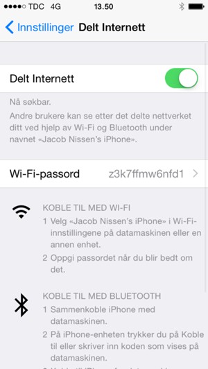 Velg Wi-Fi-passord