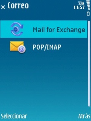 Seleccione
Mail for Exchange y seleccione Seleccionar