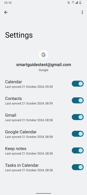 Make sure Contacts is selected