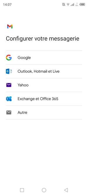 Sélectionnez Outlook, Hotmail, and Live