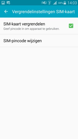 Selecteer Pin SIM-kaart wijzigen / SIM-pincode wijzigen