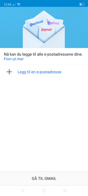 Velg Legg til en e-postadresse