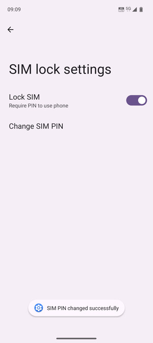 Your SIM PIN has been changed