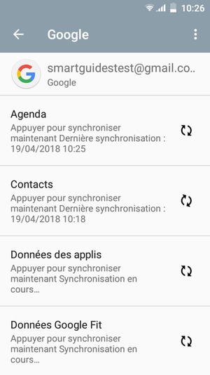 Vos informations seront synchronisées