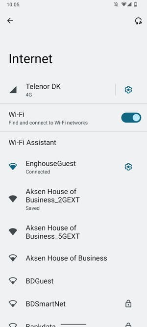 You are now connected to the Wi-Fi network