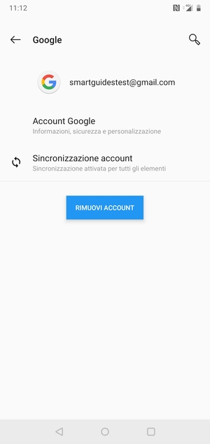 Seleziona Sincronizzazione account