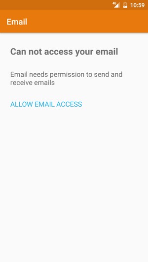 Select ALLOW EMAIL ACCESS