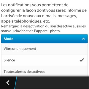 Pour changer le profil sonore, sélectionnez Mode et sélectionnez votre option préférée