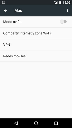 Seleccione Compartir Internet y zona Wi-Fi