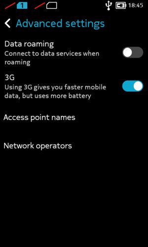 Turn on 3G to enable 3G