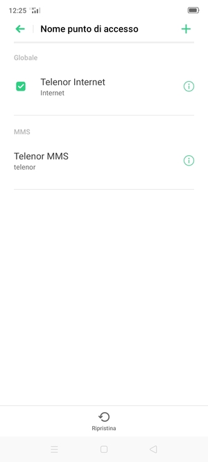 Il tuo telefono è ora stato configurato per gli MMS