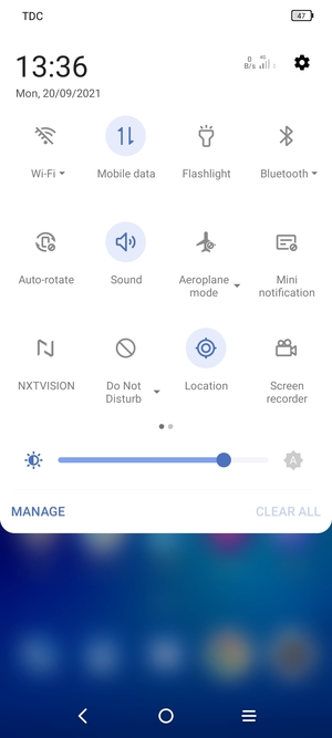 Select Sound to change to vibration mode