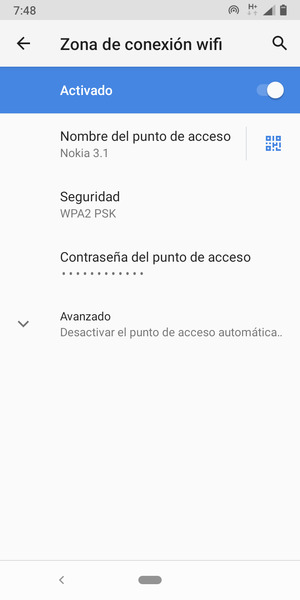 El teléfono ha sido configurado para su uso como módem