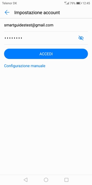 Inserisci il tuo indirizzo Gmail o Hotmail e password. Seleziona ACCEDI