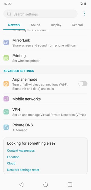 Set up Internet - LG G8X ThinQ - Android 9.0 - Device Guides