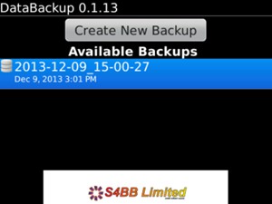 A backup is now created