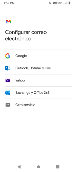 Seleccione Exchange y Office 365