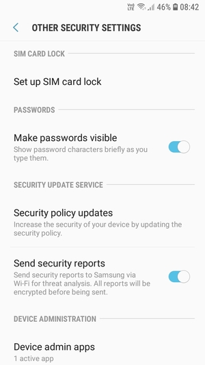 Select Set up SIM card lock
