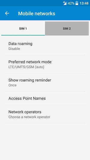 Select the SIM card and select Data roaming