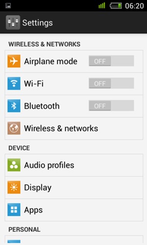 To change network if network problems occur, return to the Settings menu and select Wireless & networks