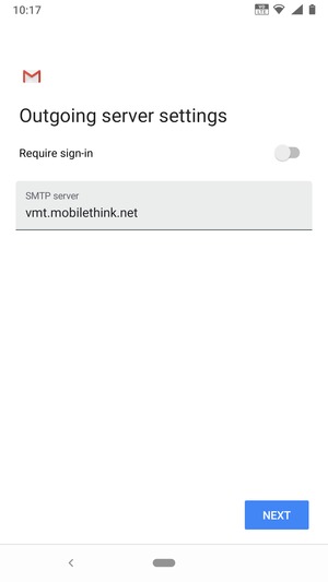 Turn off Require sign-in and select NEXT