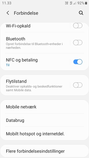 Vælg Mobile netværk