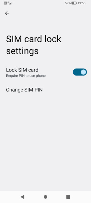 Select  Change SIM PIN