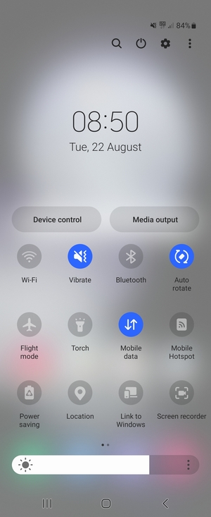 Select Vibrate to change to silent mode