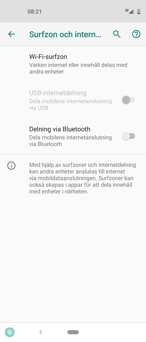 Välj Wi-Fi-surfzon