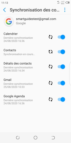 Vos informations seront synchronisées