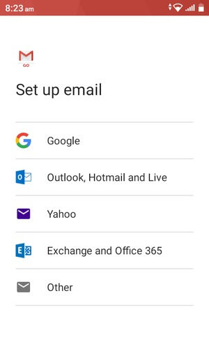 Select Outlook, Hotmail, and Live