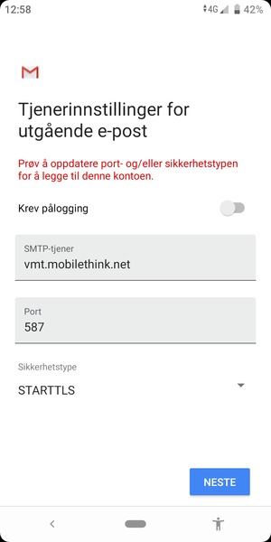 Velg Sikkerhetstype