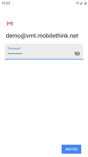 Geben Sie Ihre Passwort ein und wählen Sie WEITER