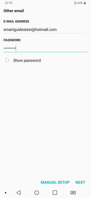 Enter your Email address and Password. Select NEXT
