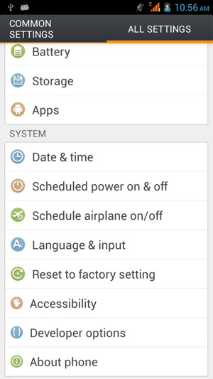 Select Reset to factory setting