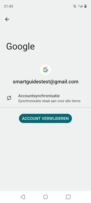 Selecteer Accountsynchronisatie