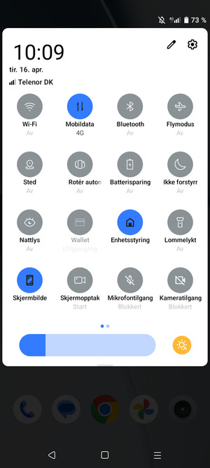 Slå på Batterisparing