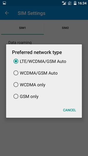 Select 2G / GSM only to enable 2G