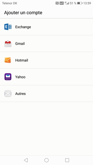 Sélectionnez Hotmail