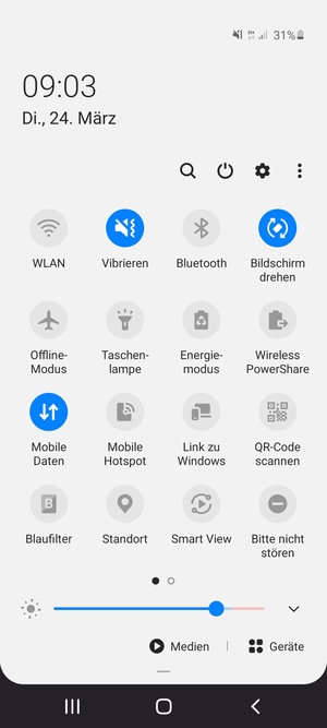 Ein/Ausschalten von Ton - Samsung Galaxy S20 - Android 10 - Device Guides