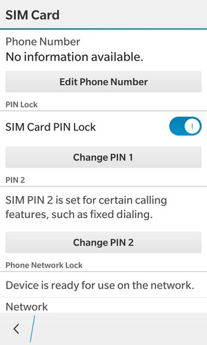 Select Change PIN 1 or Change PIN 2