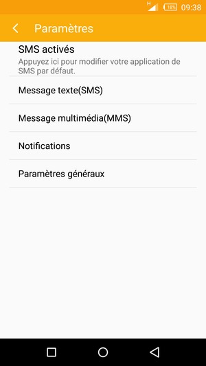 Sélectionnez Message texte (SMS)