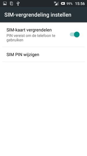 Selecteer SIM PIN wijzigen