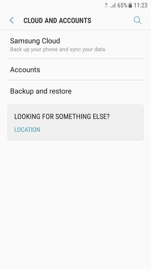 Select Backup and restore